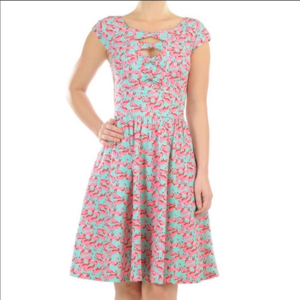 eShakti Flamingo bow front dress, size 6